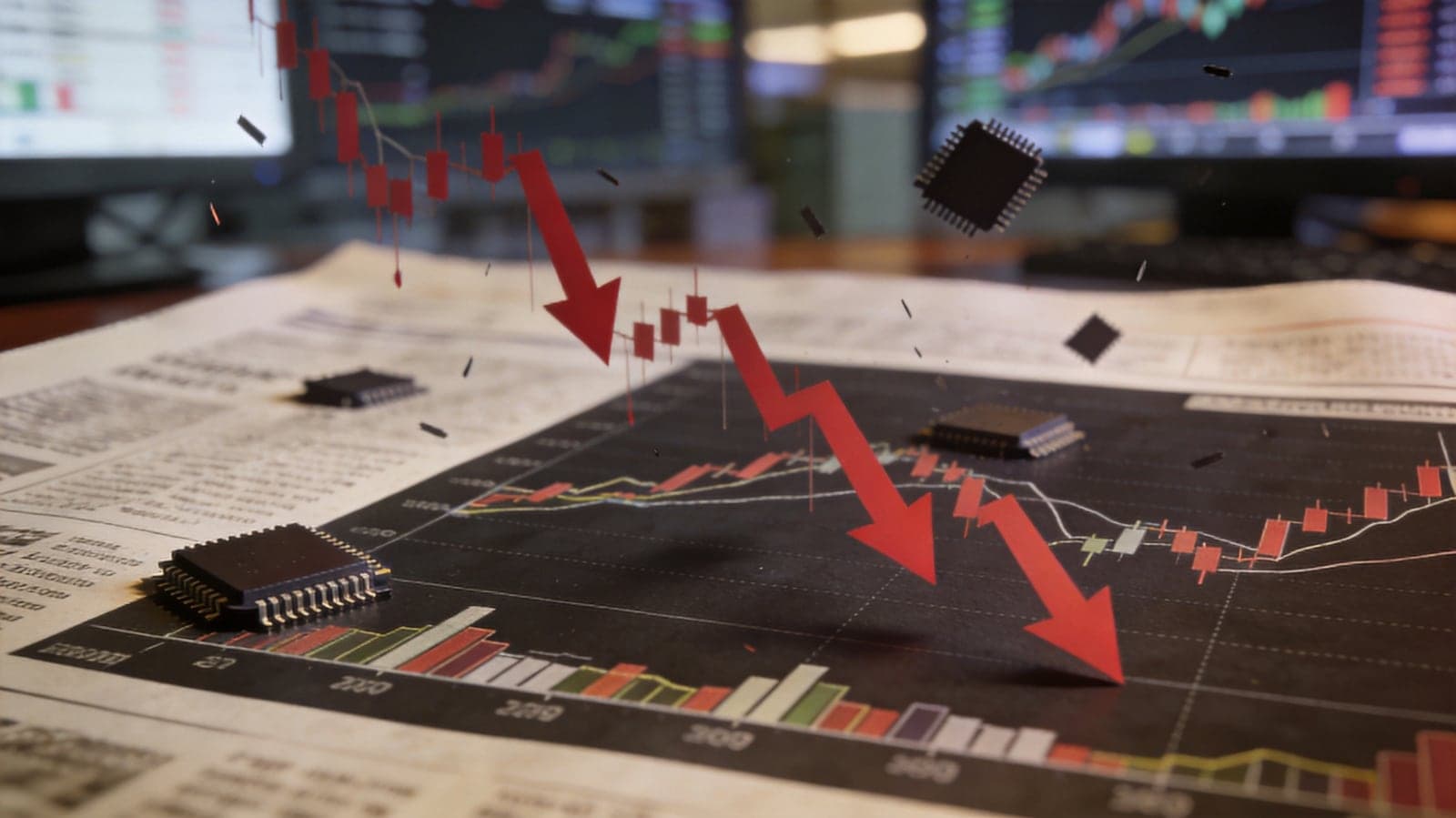 Распродажа полупроводников: Kospi рухнул на 8%, Nikkei потерял более 4%